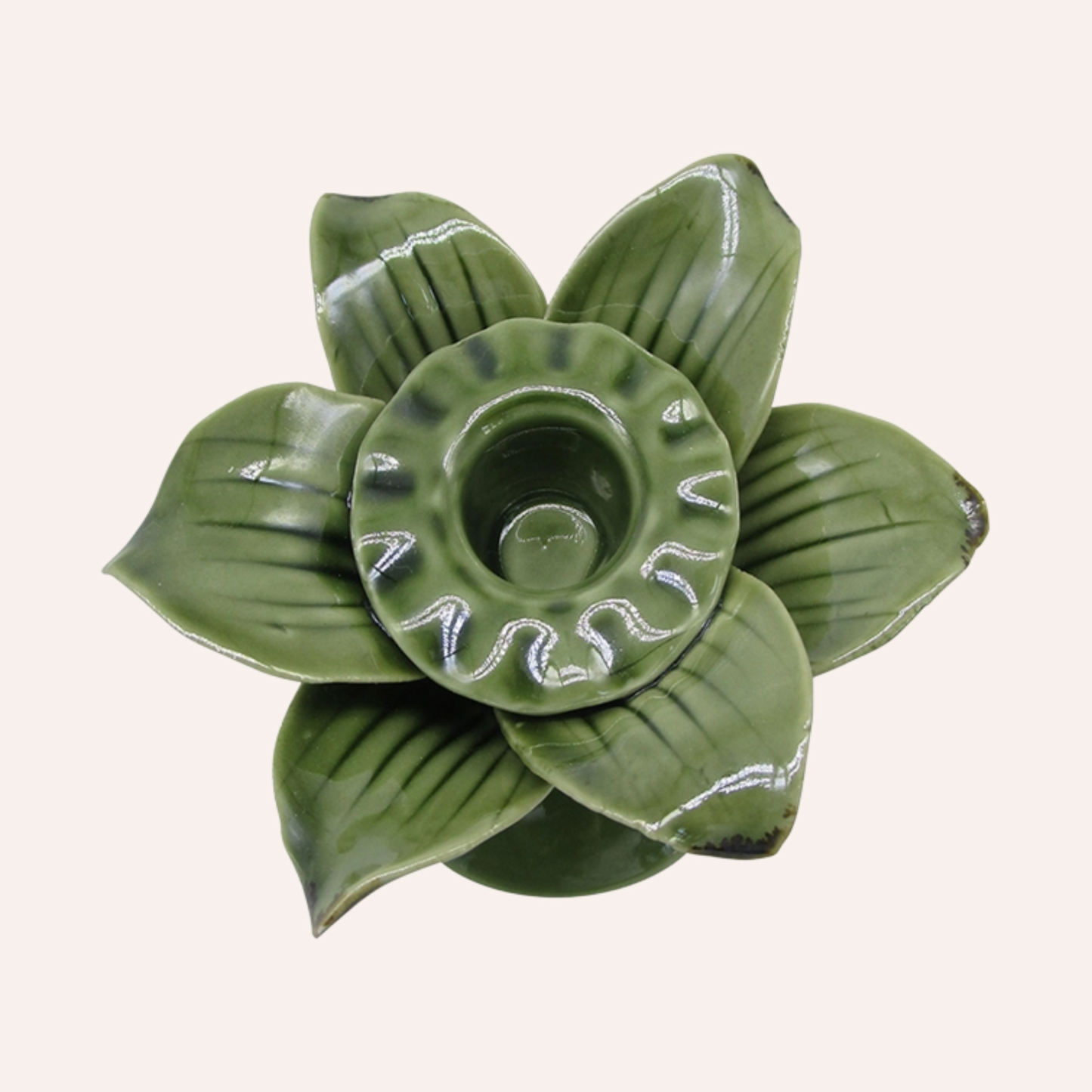 Palm Tree Candlestick, Green