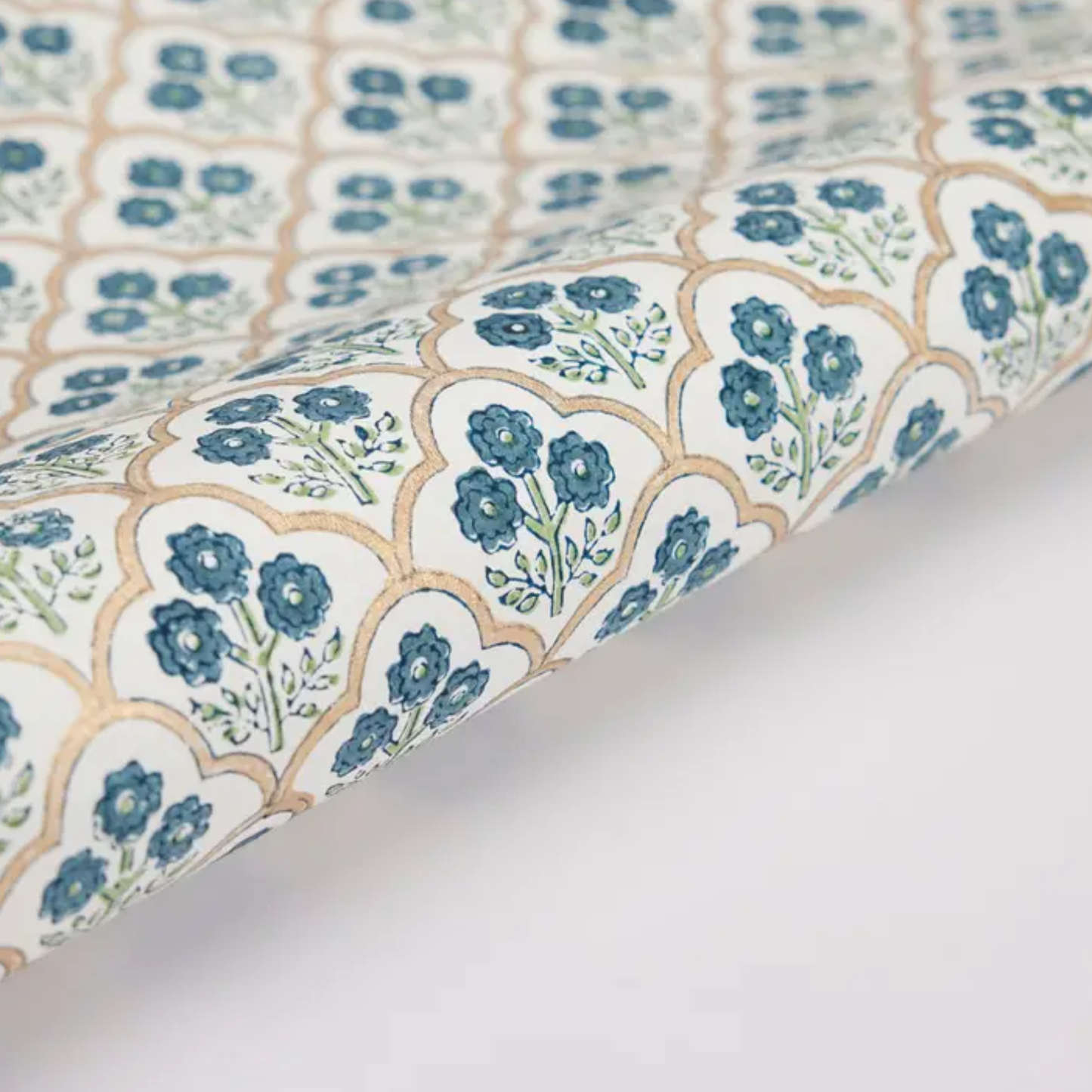 Indigo Trellis Wrapping Paper