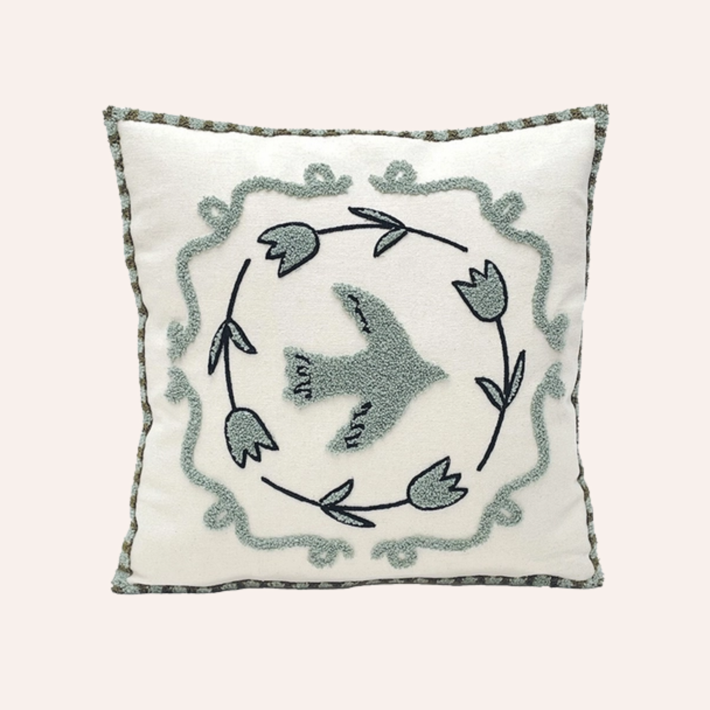 Dove Cushion, Duck Egg Blue