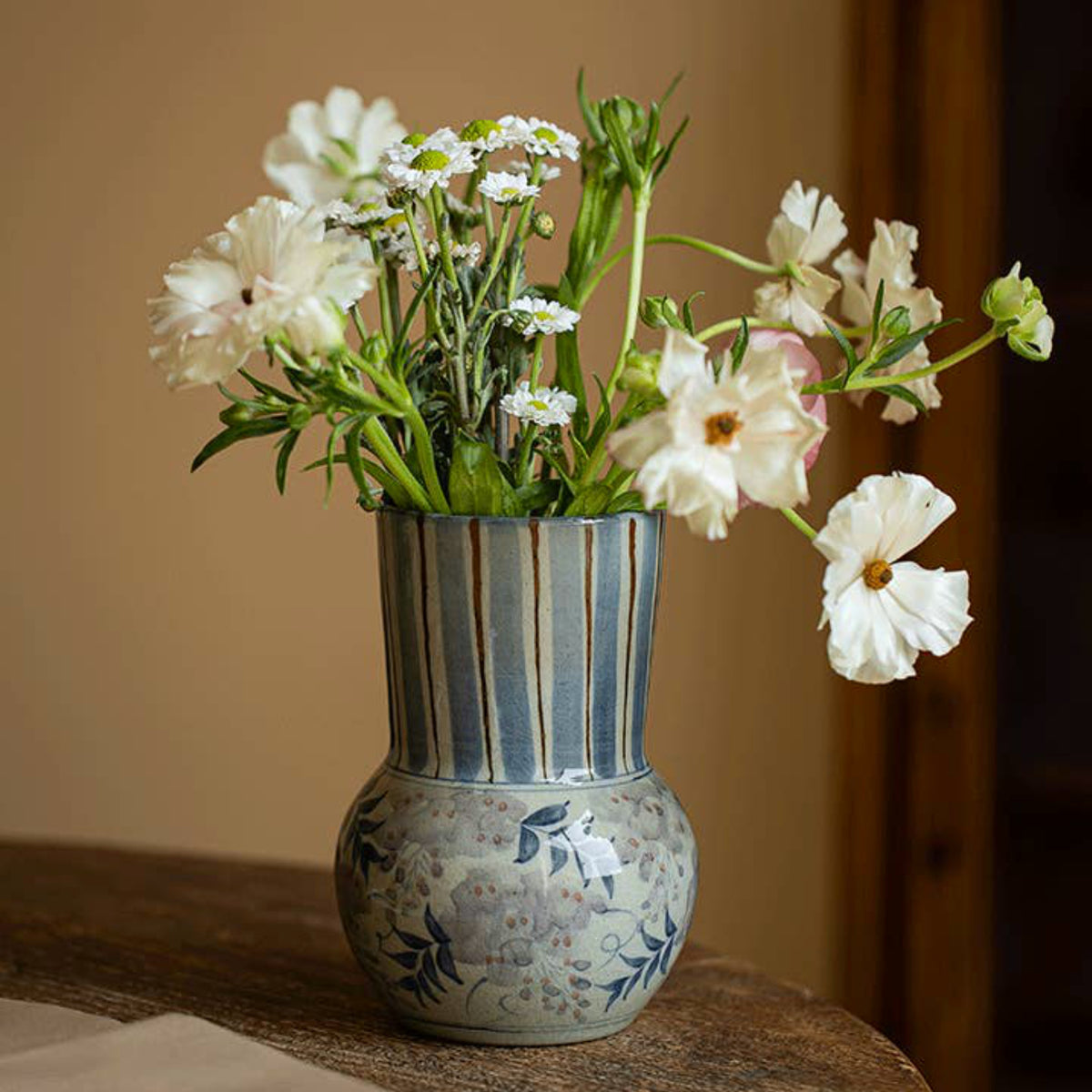 Gohobi Hand Painted Floral Vase