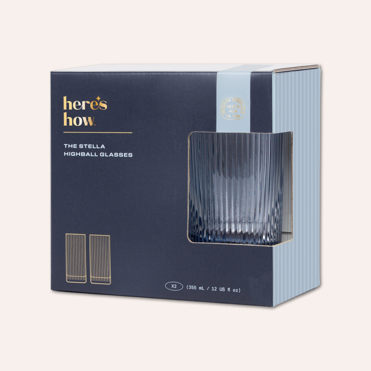 Highball Glass Set, Blue