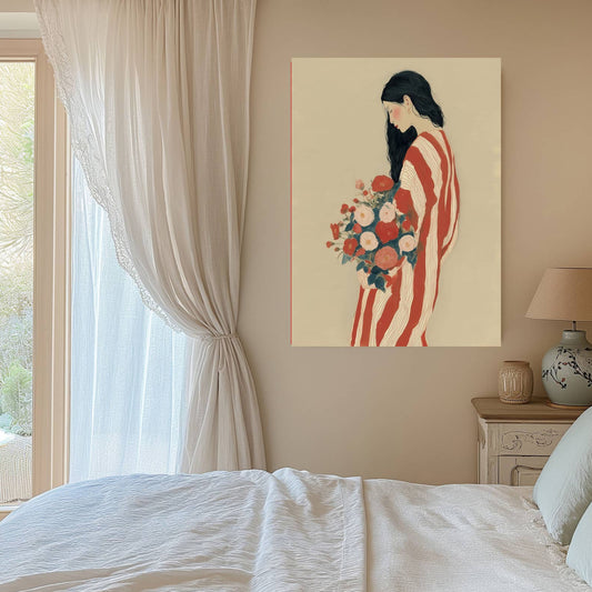 Woman with Flowers Print at House of Fibi, product image 2