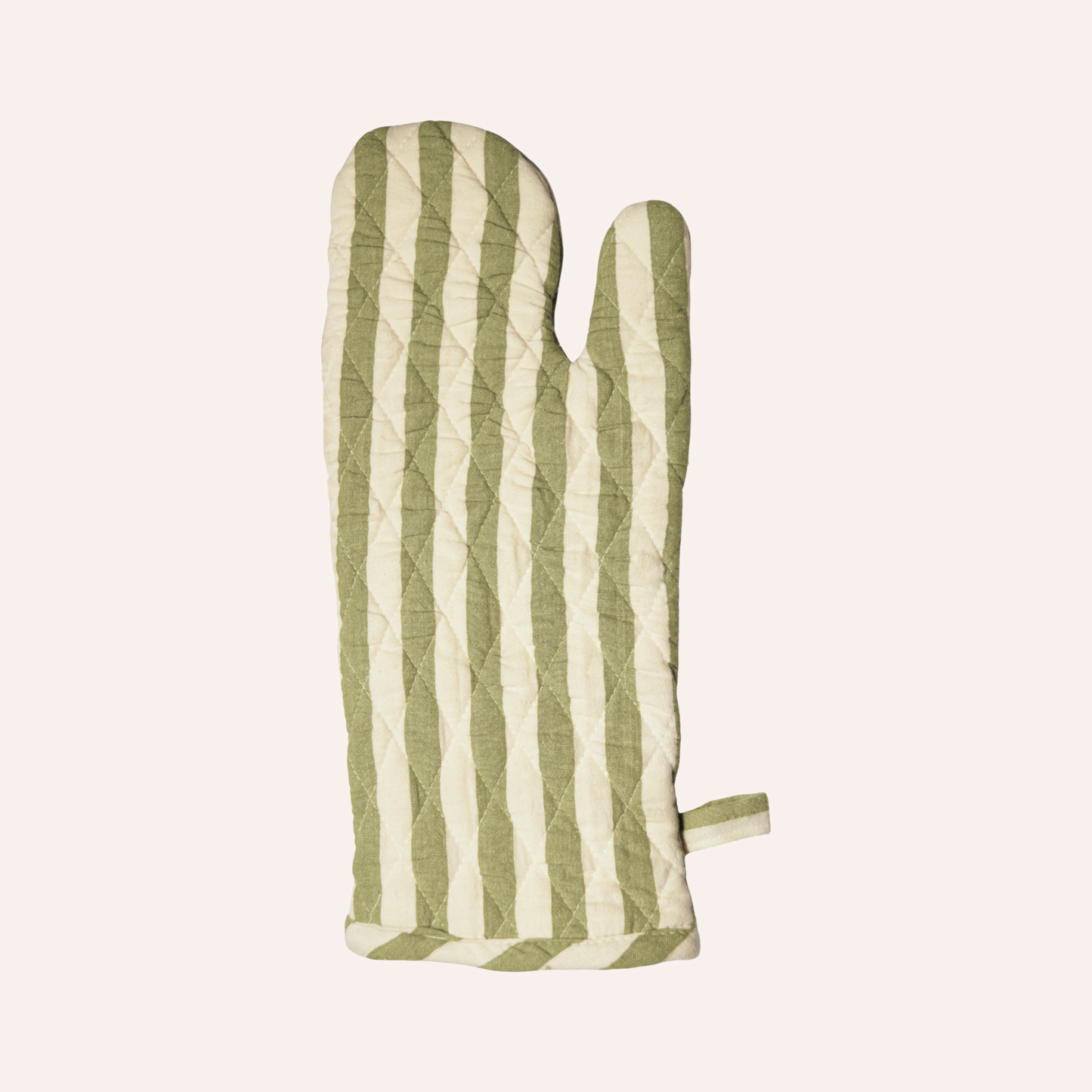 Stripe Oven Mitt, Green