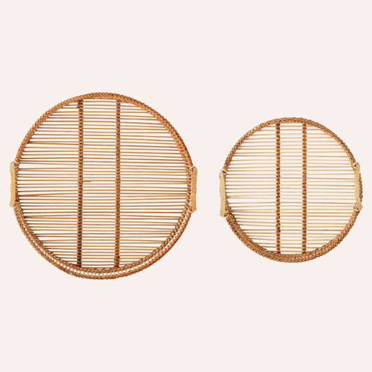 Bamboo Serving Tray Set