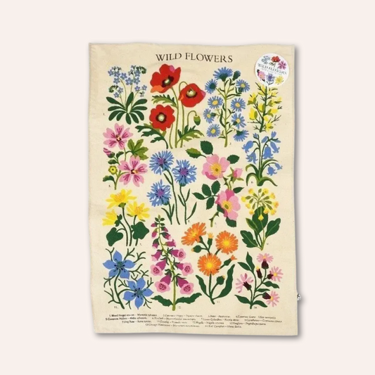 Wild Flowers Tea Towel