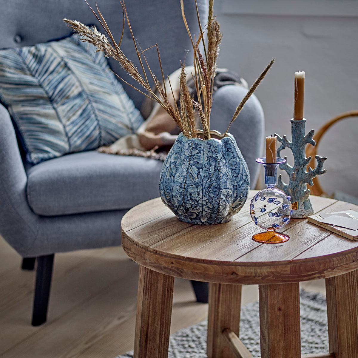 Bloomingville Hetty Vase, Blue