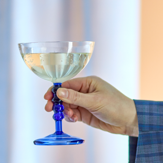 Noemi Cocktail Glass, Blue