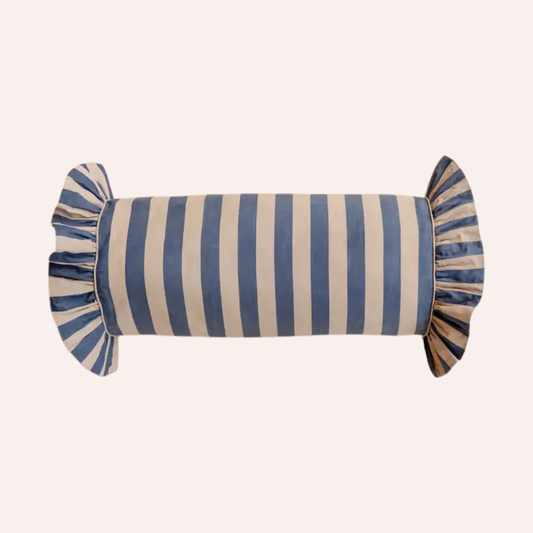 Bolster Stripe Cushion, Navy