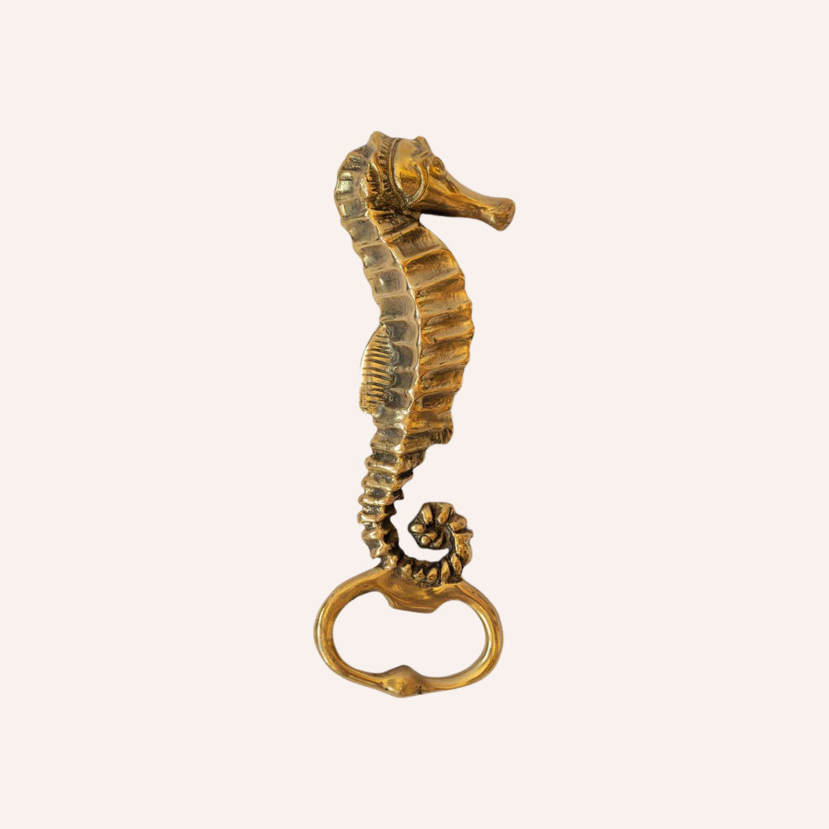 Mahe Brass Bottle Opener, Seahorse at House of Fibi