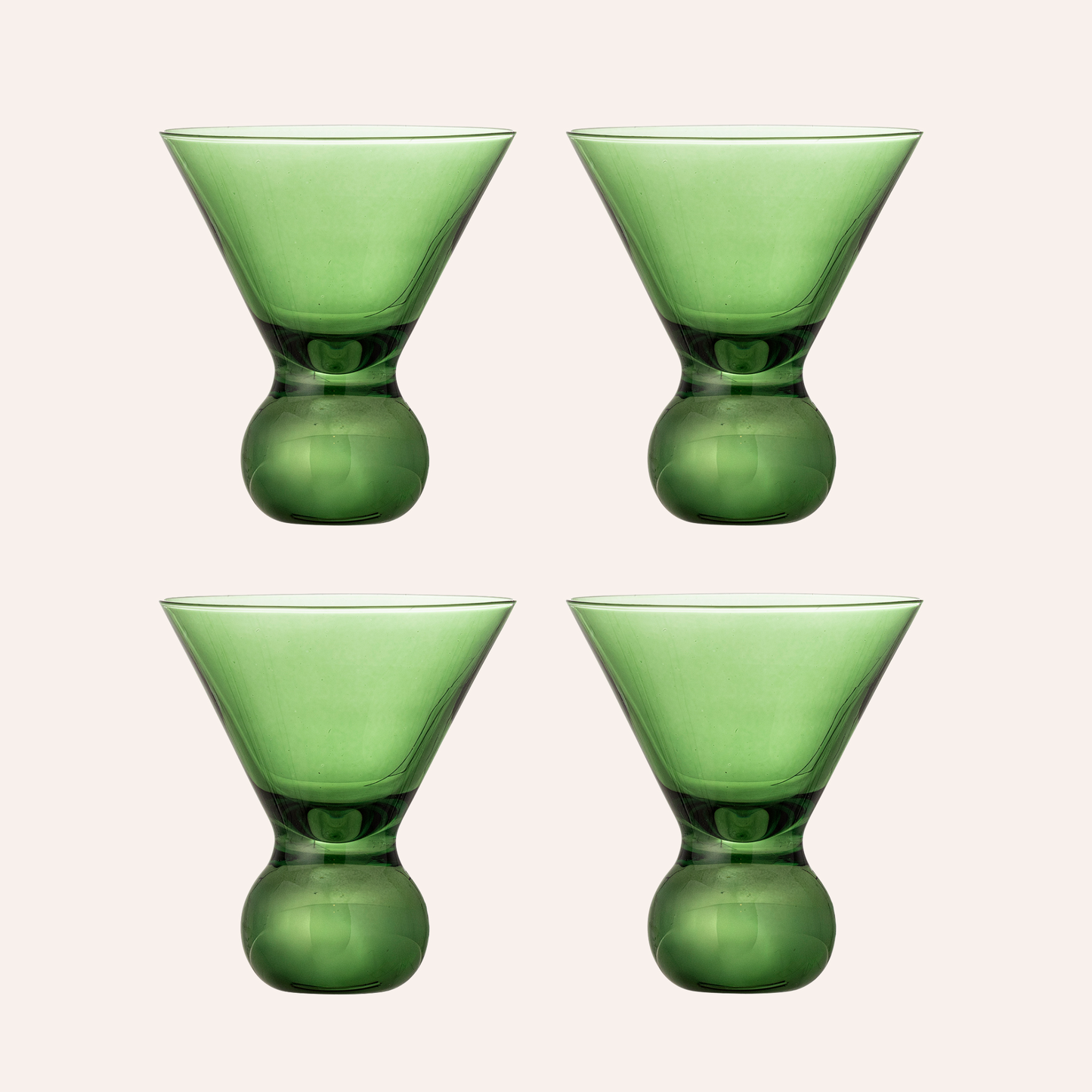Corliss Cocktail Glass Set, Green