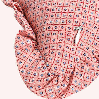 Craft Boat Dot Ruffle Cushion Cover, Pink