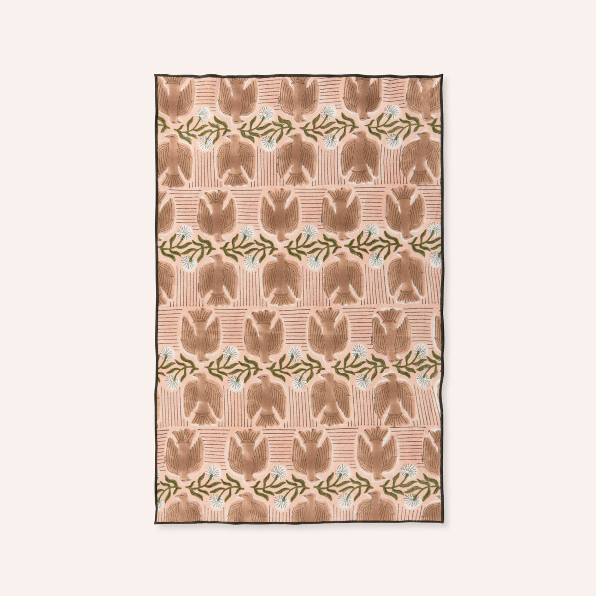 Danica Studio Peregrine Block Print Tea Towel — cotton, block-printed design