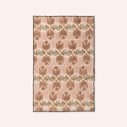 Danica Studio Peregrine Block Print Tea Towel — cotton, block-printed design