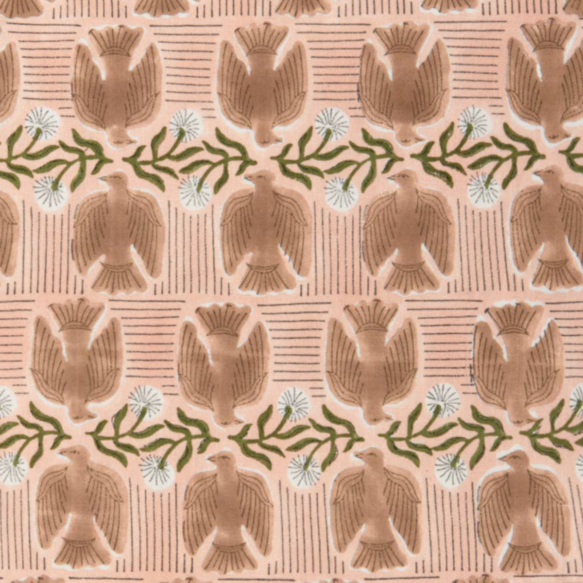 Danica Studio Peregrine Block Print Tea Towel — cotton, block-printed design
