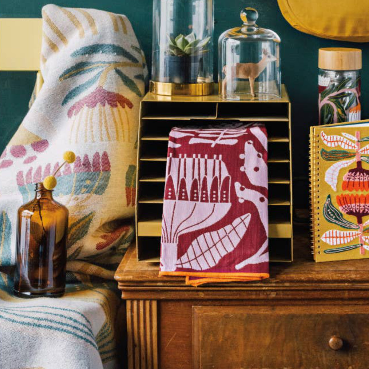 Danica Studio Venus Folk Tea Towel — cotton
