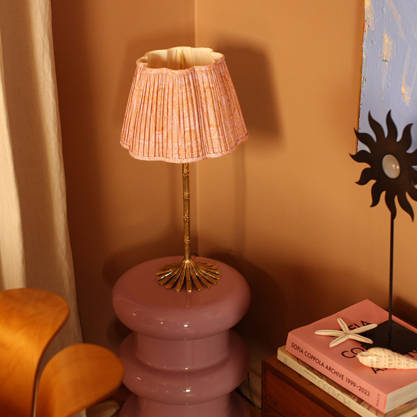 Diya Scallop Lampshade, Aliya Lilac