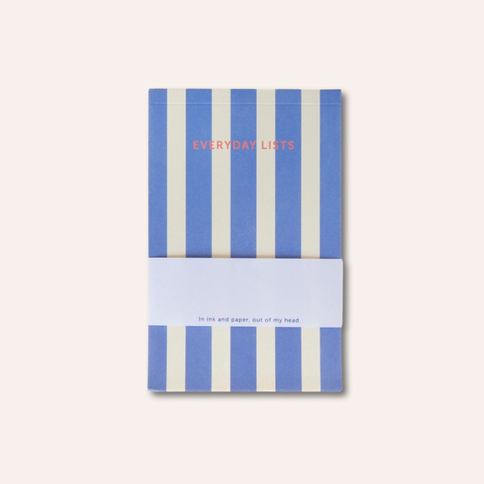 Stripe 'Everyday Lists' Notepad, Blue