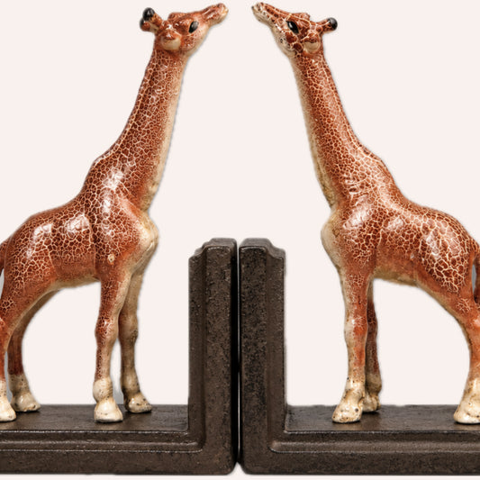 Giraffe Bookends, Cast Iron