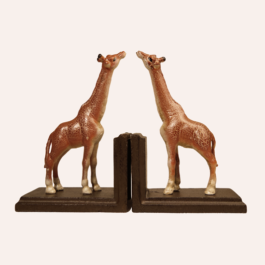 Giraffe Bookends, Cast Iron