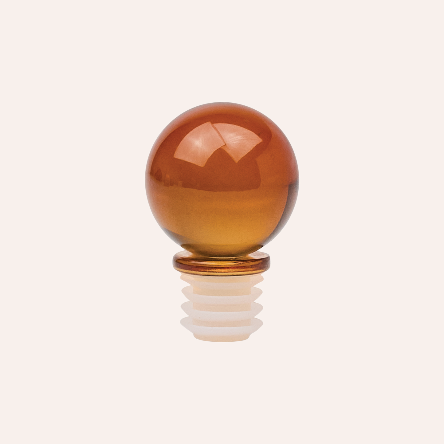 Glass Bottle Stopper, Amber