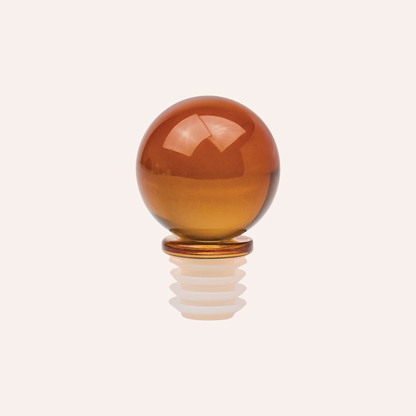 Glass Bottle Stopper, Amber