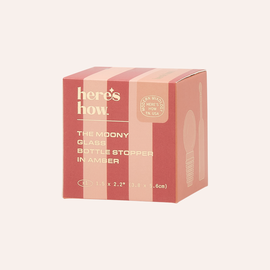 Glass Bottle Stopper, Amber