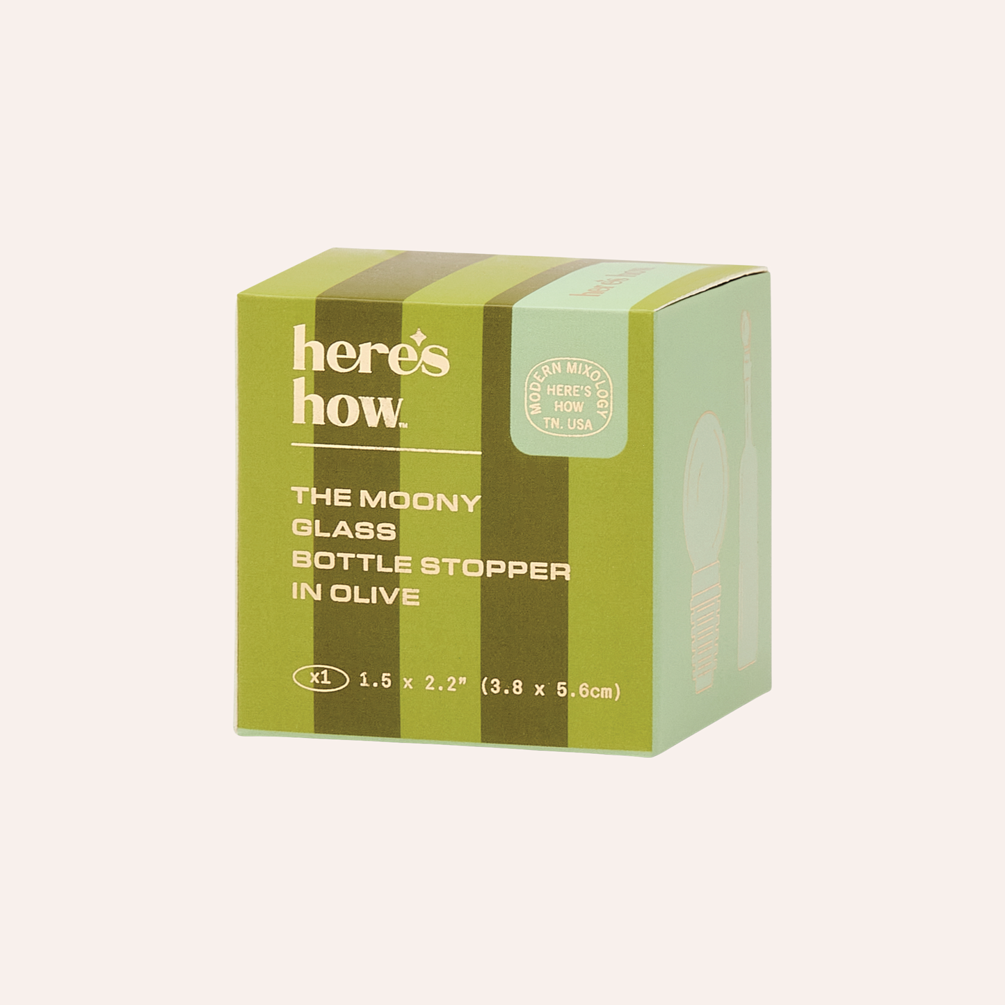 Glass Bottle Stopper, Olive