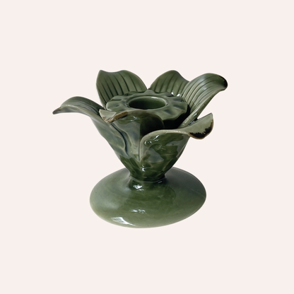 Palm Tree Candlestick, Green