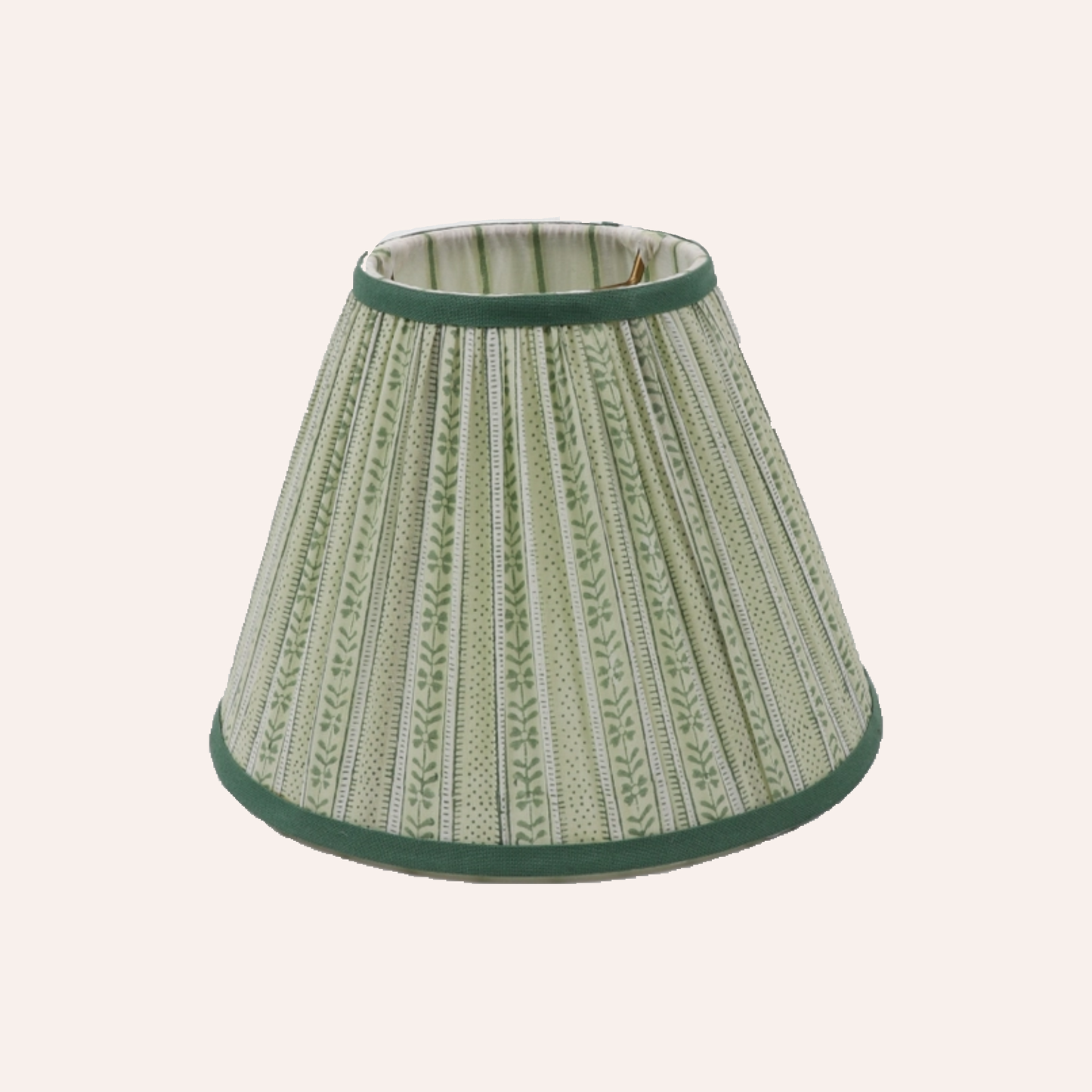Floral Stripe Lampshade, Green