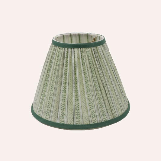 Floral Stripe Lampshade, Green