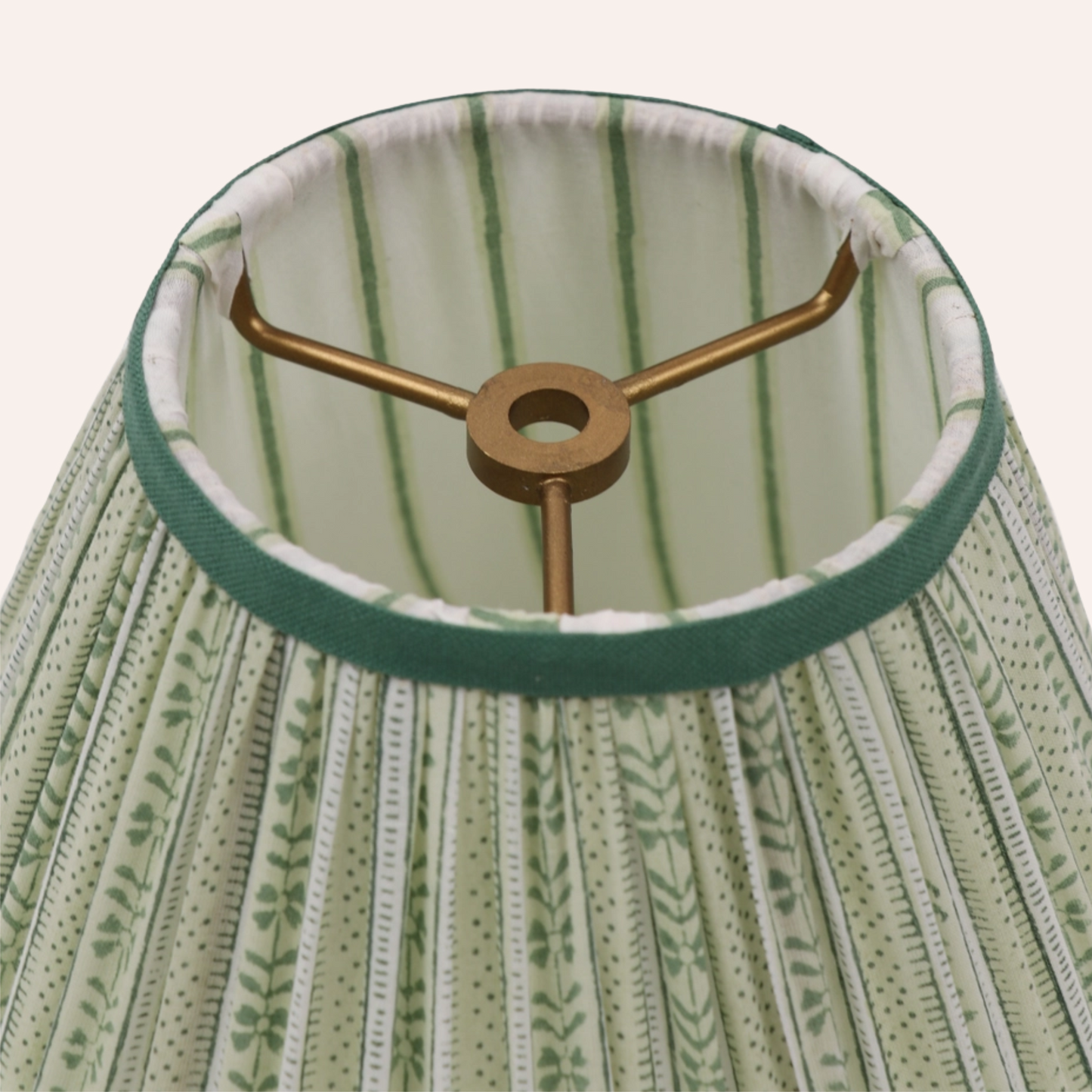 Floral Stripe Lampshade, Green