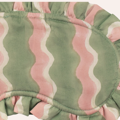 Whirly Frill Eye Mask, Green