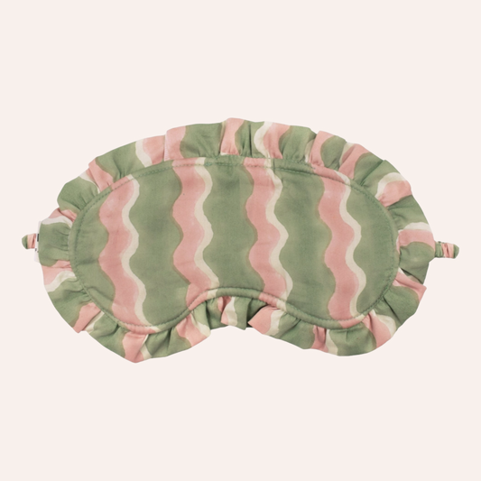 Whirly Frill Eye Mask, Green