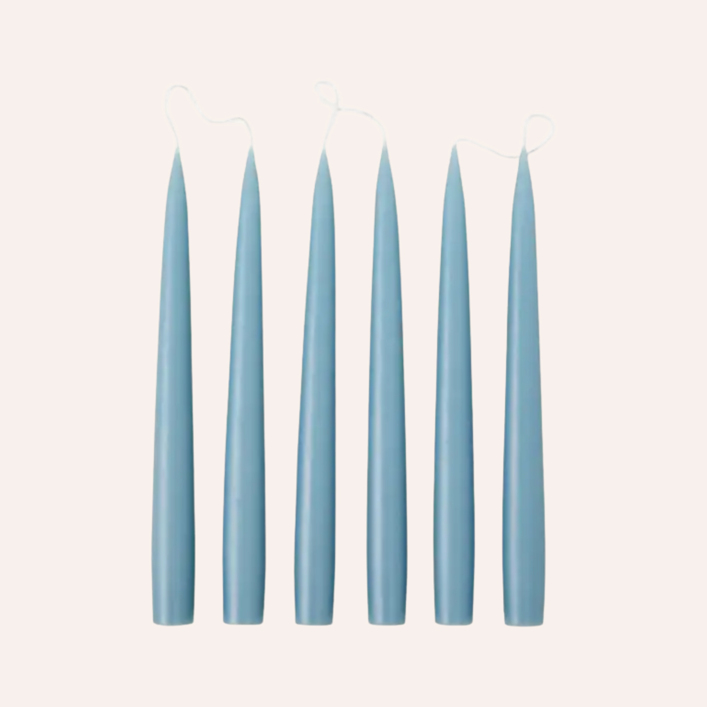 Tapered Dinner Candle, Grey Blue