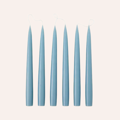 Tapered Dinner Candle, Grey Blue