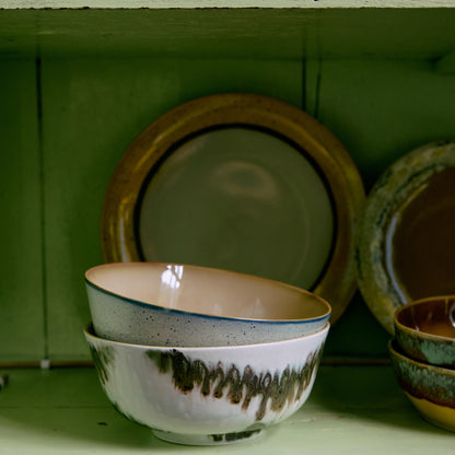 HKLIVING 70s Ceramics Ramen Bowls, Minimalist, Set Of 2