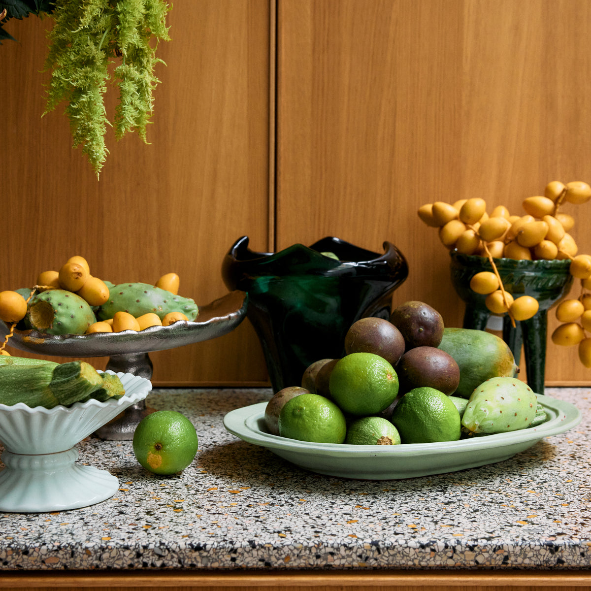 HKLIVING Large Ceramic Tray, Mint
