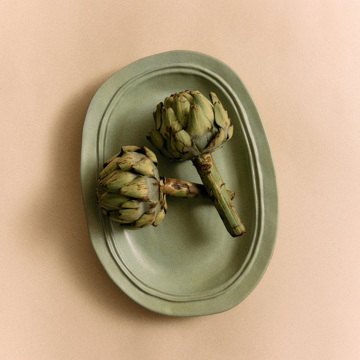 HKLIVING Large Ceramic Tray, Mint