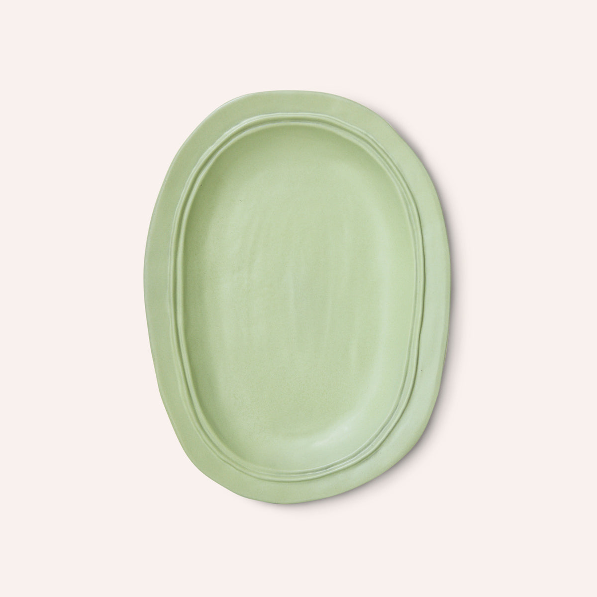 HKLIVING Large Ceramic Tray, Mint