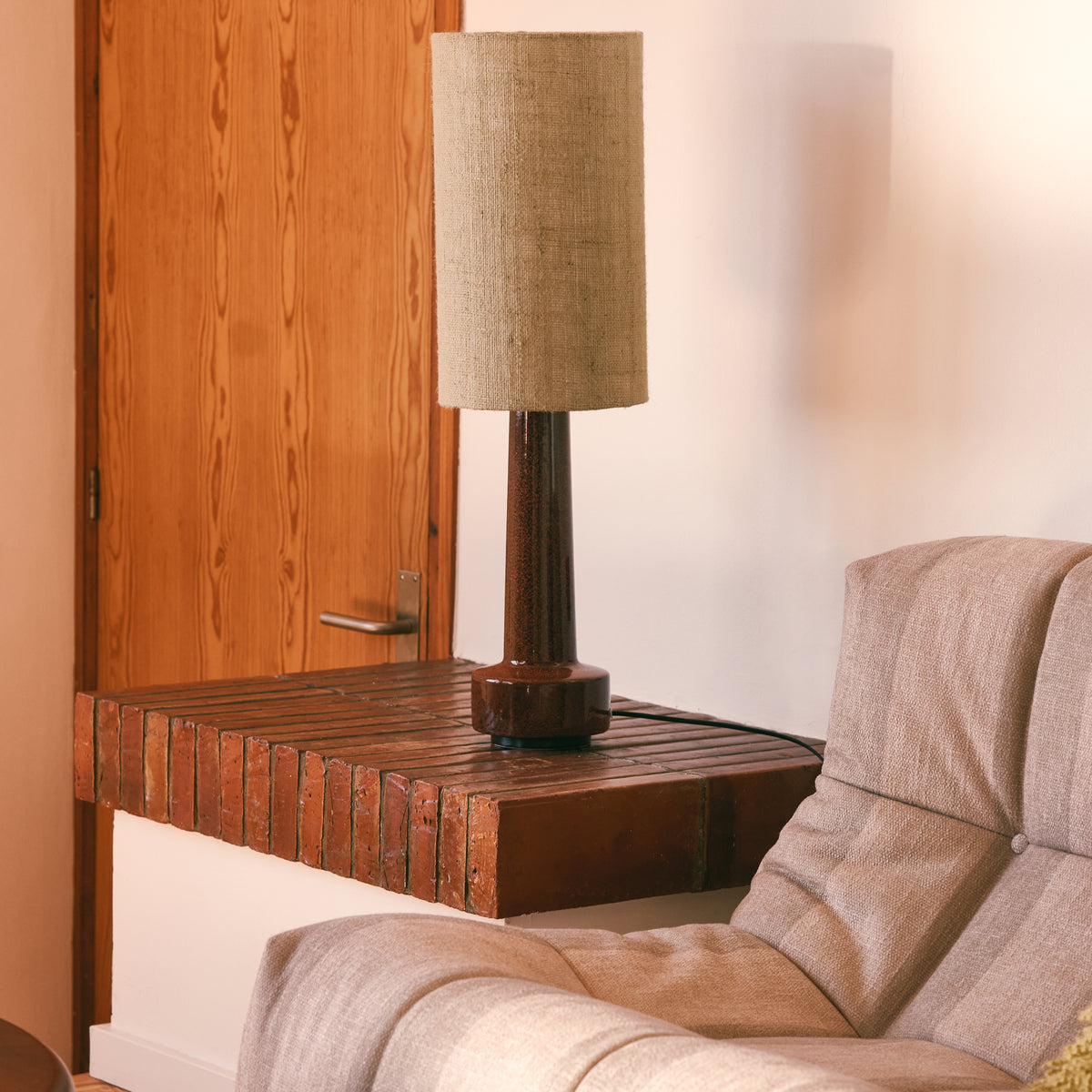 HKLIVING Jute Cylinder Lamp Shade, Jade Green