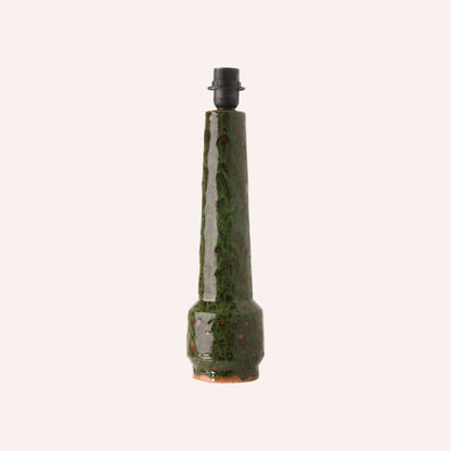 HKLIVING Retro Stoneware Lamp Base, Green — ceramic