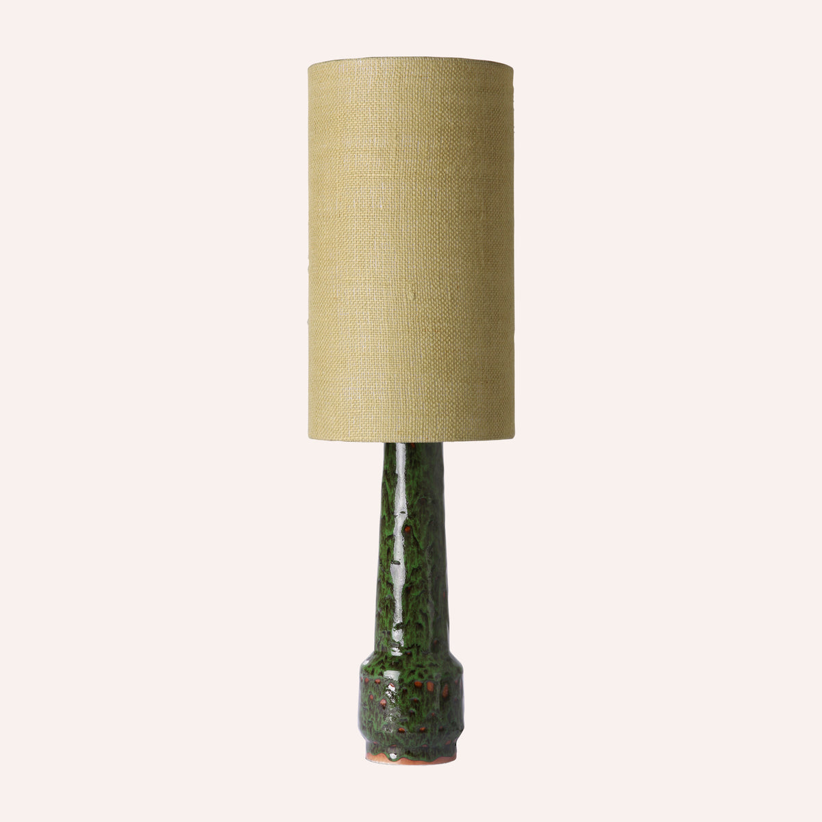 HKLIVING Jute Cylinder Lamp Shade, Jade Green