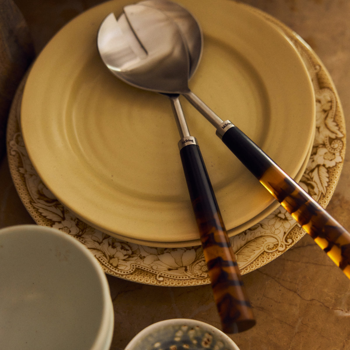 HKLIVING Salad Cutlery, Havana