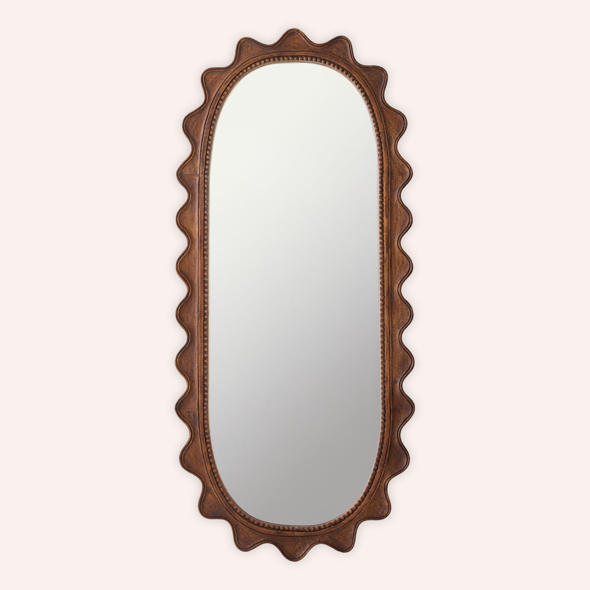HKLIVING Wooden Ripple Mirror