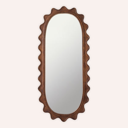HKLIVING Wooden Ripple Mirror