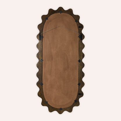 HKLIVING Wooden Ripple Mirror