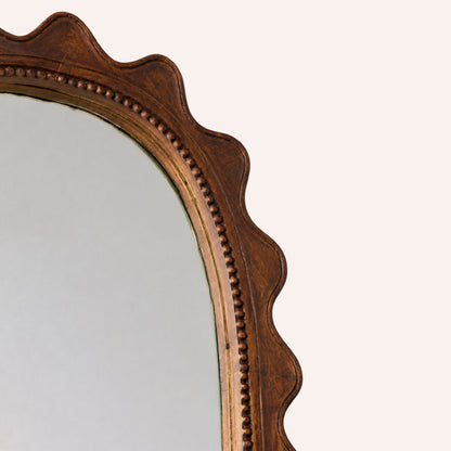 HKLIVING Wooden Ripple Mirror