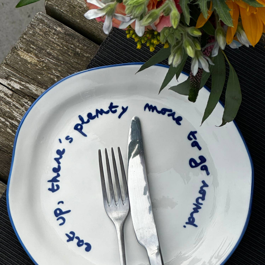 Maegen Statement Plate, Eat Up There's Plenty More