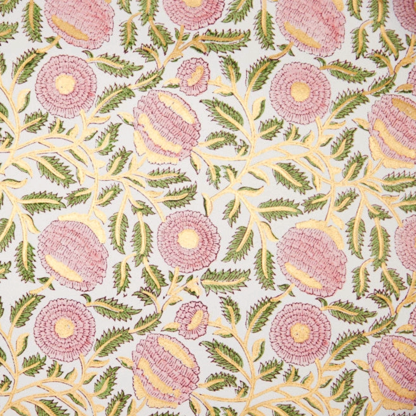 Pink & Gold Marigold Wrapping Paper