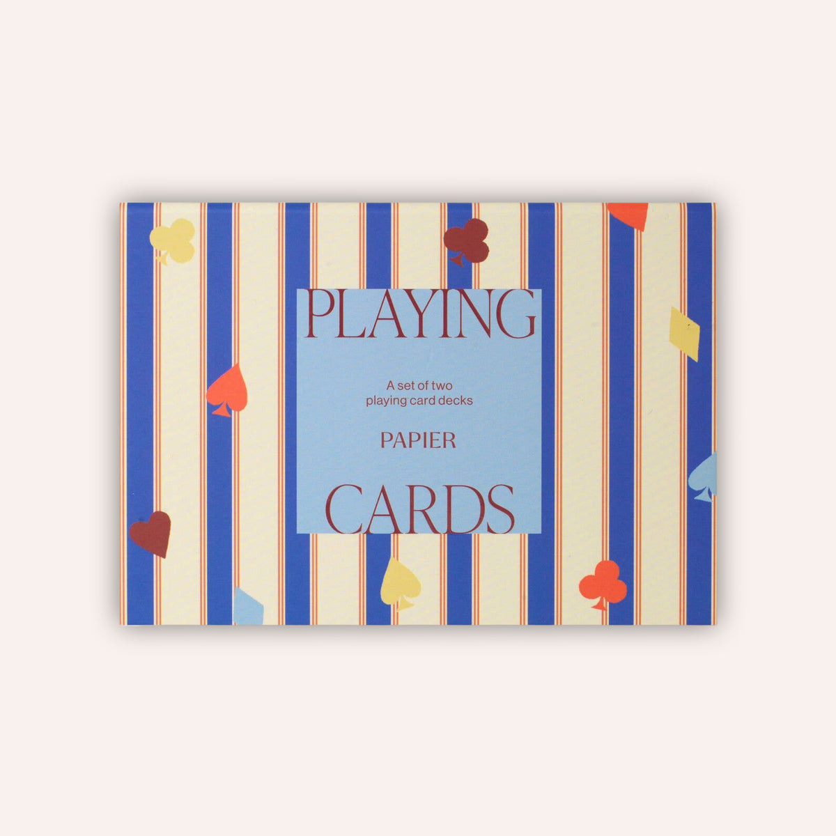 Papier Suits & Stripes Playing Cards, Set of 2 Decks at House of Fibi